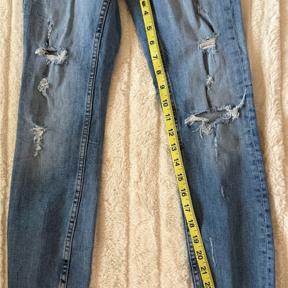 Zara The Multidamages Skinny in Azure Blue Size 4 Distressed Jeans - Picture 4 of 8